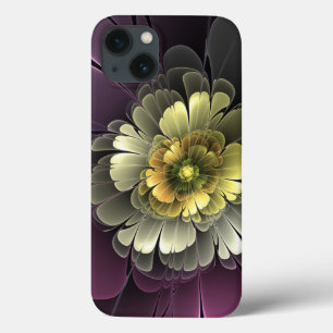 Case-Mate iPhone Case Abstrait Purpur moderne Khaki Gris Fleur fractale 