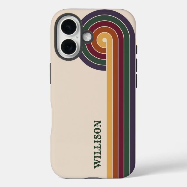 Coques Case-Mate iPhone Abstrait Retro Motif des années 1980 (Verso)