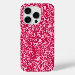 Coque iPhone 15 Pro Abstrait rose