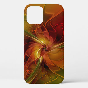 Case-Mate iPhone Case Abstrait Rouge Orange Brown Vert Fractal Art Flowe