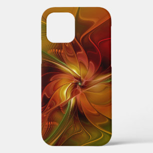 Case-Mate iPhone Case Abstrait Rouge Orange Brown Vert Fractal Art Flowe