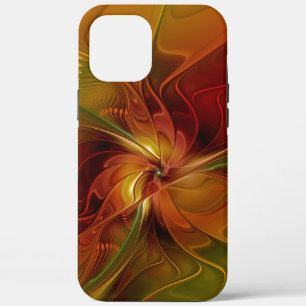 Case-Mate iPhone Case Abstrait Rouge Orange Brown Vert Fractal Art Flowe
