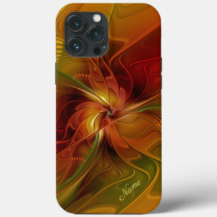 Case-Mate iPhone Case Abstrait Rouge Orange Vert Fractal Nom