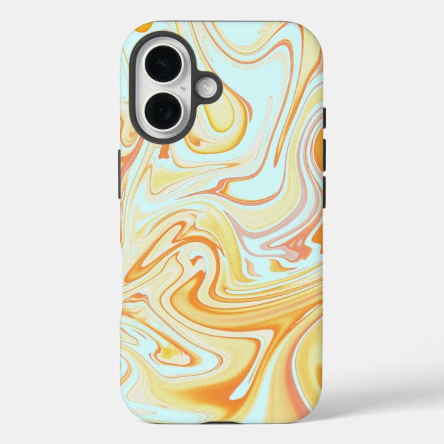 Coques Case-Mate iPhone Abstrait tourbillon iPhone16 coque- design en marb (Verso)