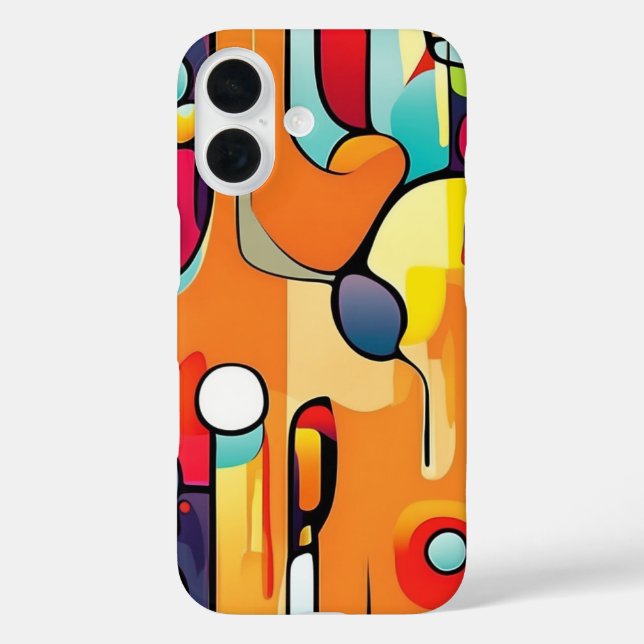 Coques Case-Mate iPhone Abstrait vibrant : Une explosion de couleur (Verso)