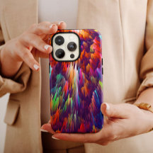 Abstrait volcanique arc-en-ciel | iPhone 14 Coque-