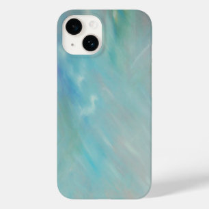Coques Pour iPhone Abstraite aqua turquoise peinture acrylique