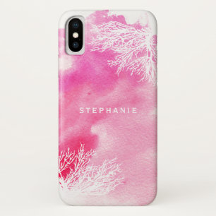 Case-Mate iPhone Case Abstraite aquarelle éclaboussure corail rose récif