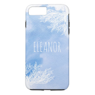Coques Pour iPhone Abstraite aquarelle et le récif bleu tendance
