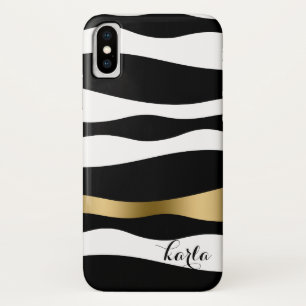 Coque Case-Mate Pour iPhone Abstraite Zèbre noir et blanc