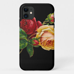 Coque iPhone 11 Accessoires d'impression rose - noir, rouge, art v