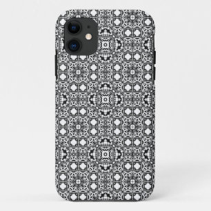 Coques Pour iPhone Accessoires tendance à motif orné noir et blanc ch