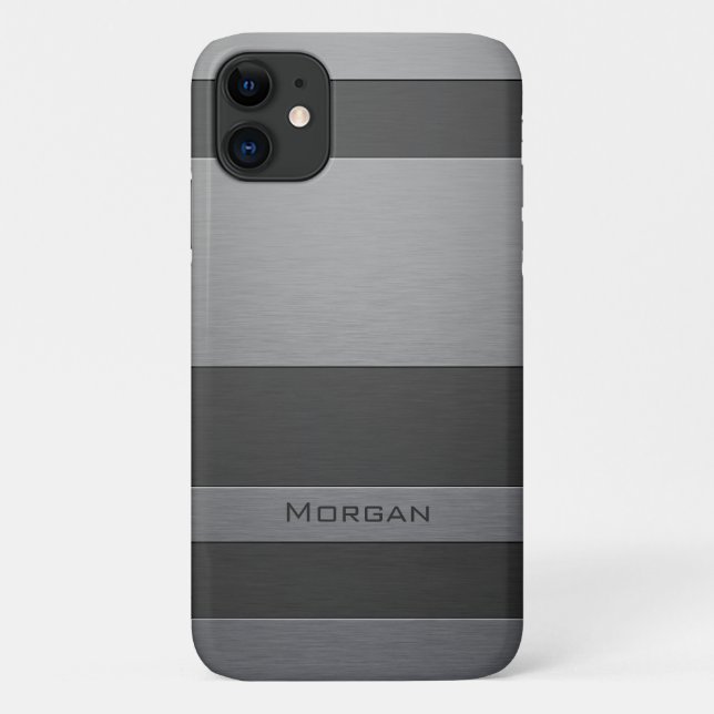 Coques Case-Mate iPhone Acier brossé - Ajoutez Votre Nom (Dos)