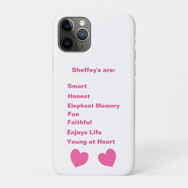 Coques Case-Mate iPhone Acronyme rose Sheffey (Dos)