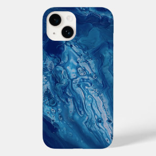 Coque Pour iPhone 14 Acrylique rose Bleu Pourrissant L'Art Liquide Abst