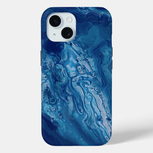 Coques Case-Mate iPhone Acrylique rose Bleu Pourrissant L'Art Liquide Abst (Verso)