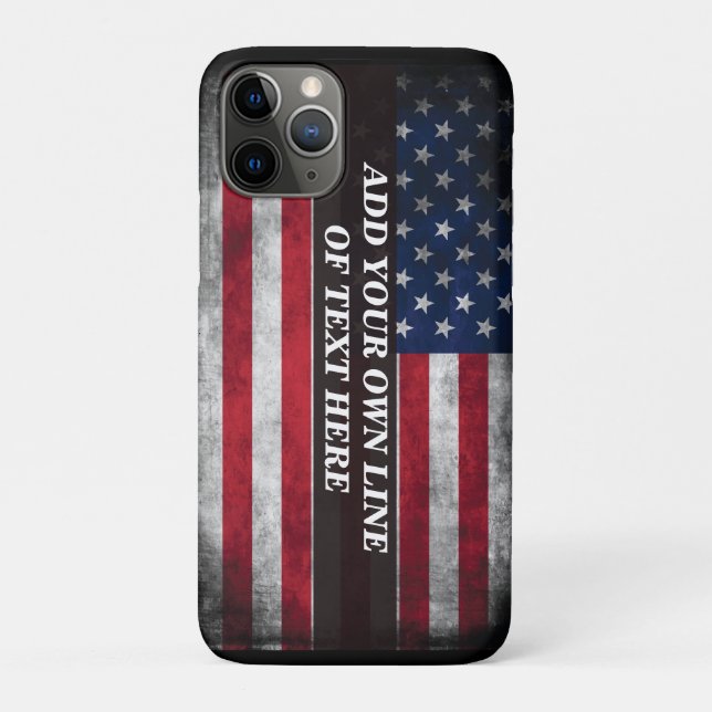 Coques Case-Mate iPhone Add your text on American flag  (Dos)