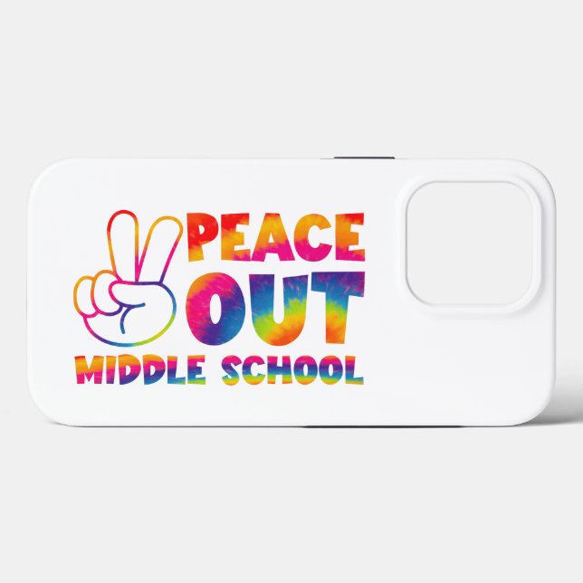 Coques Case-Mate iPhone Adieu collège Tie Dye Dernier jour d'école (Verso (horizontal))