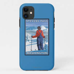 Case-Mate iPhone Case Admirer de skieur - passage de Stevens, Washington