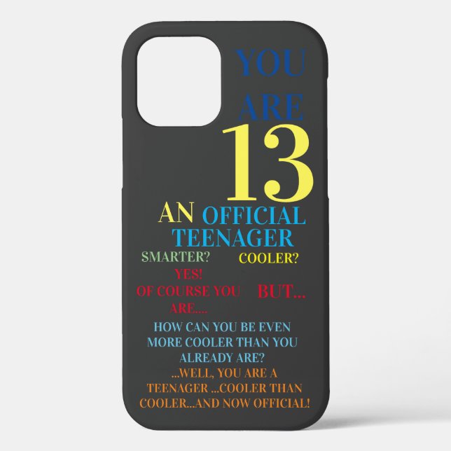 Coques Case-Mate iPhone Adolescent officiel 13e anniversaire garçon (Verso)