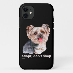 Case-Mate iPhone Case ADOPTEZ, N'ACHETEZ PAS (Yorkshire Terrier) chien m