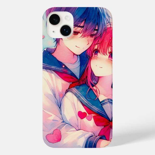 Coques Case-Mate iPhone Adorable Anime à thème Saint-Valentin (Verso)