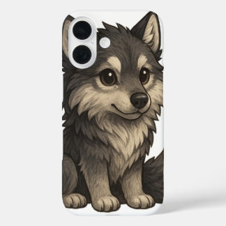 Coque Pour iPhone 16 Adorable Boîtier de téléphone Wolf