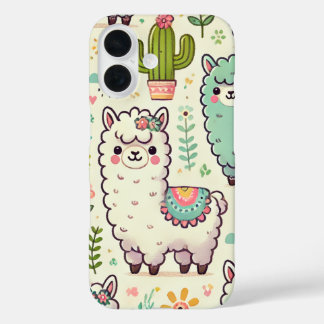 Coque Pour iPhone 16 Adorable Boîtier téléphonique Alpaca 🦙 📱