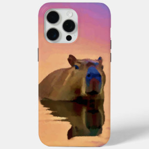 Coque iPhone 15 Pro Max Adorable Capybara Art