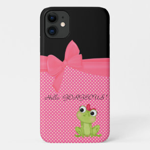 Case-Mate iPhone Case Adorable Grenouille mignonne sur Pois-Bonjour magn