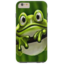 Adorable Mignonne Grenouille verte souriante dans