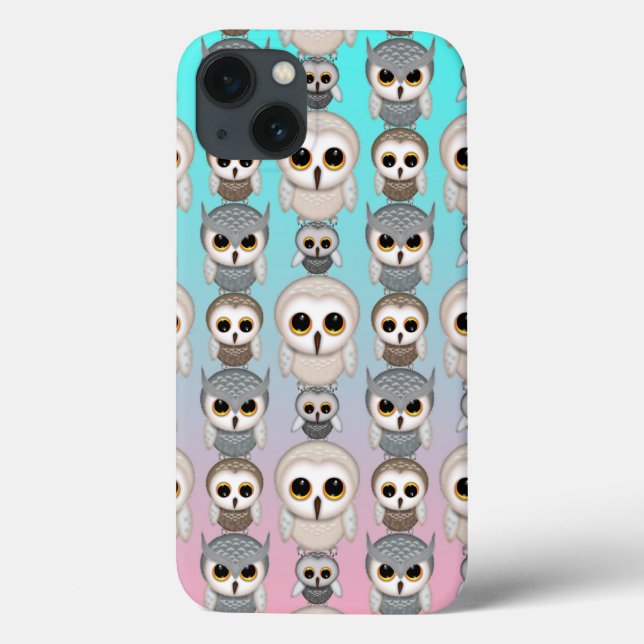 Coques Case-Mate iPhone Adorable Petit Chouette Motif (Verso)