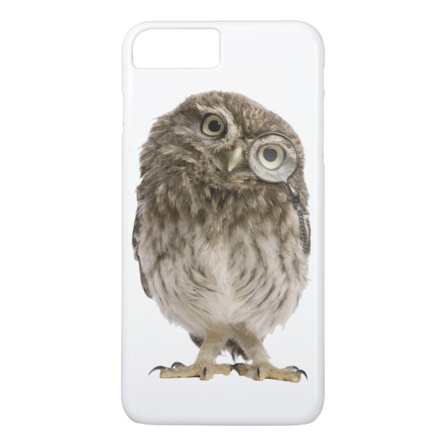 Coques Case-Mate iPhone Adorable petit hibou en loupe (Dos)
