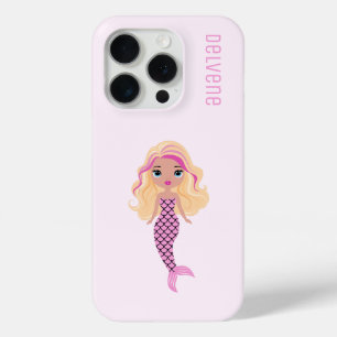 Coque iPhone 15 Pro Adorable sirène rose