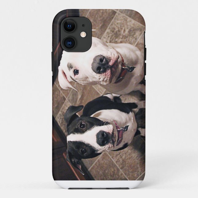 Coques Case-Mate iPhone adorables chiots pitbull chiens (Dos)