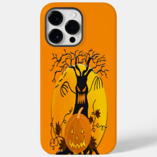 Coque Pour Pour iPhone 14 Pro Max Adorables Halloween Arborescence Et Citrouille