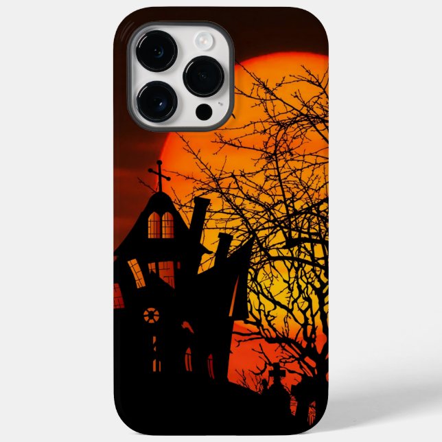 Coques Case-Mate iPhone Adorables Halloween Déplaisant Haunted House (Verso)
