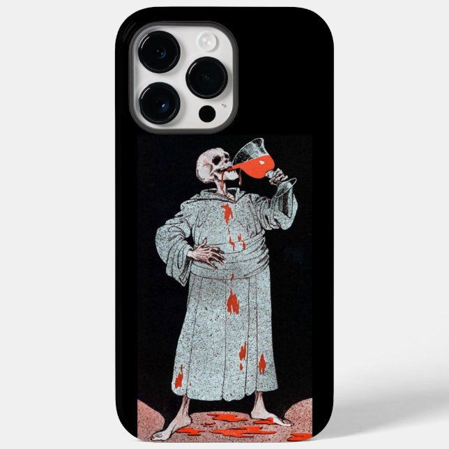 Coques Case-Mate iPhone Adorables Halloween Squelette Boire Du Sang (Verso)