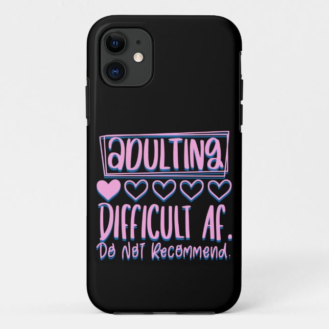 Coques Case-Mate iPhone Adulte Adulte Difficile AF Ne Recommanderait Pas (Dos)