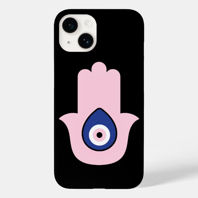 Coques Case-Mate iPhone Aesthétiquement mal oeil grec Mati rose bleu noir (Verso)