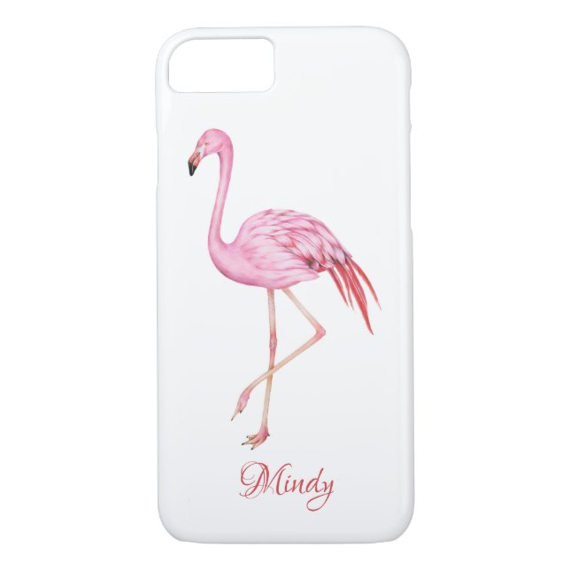 Coques Case-Mate iPhone Affaire de téléphone Monogramme Flamant rose (Dos)