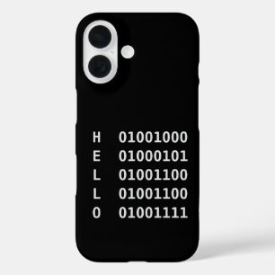 Coque Pour iPhone 16 Affaire téléphonique du code binaire