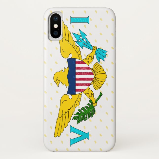 Coques Case-Mate iPhone Affaire téléphonique du drapeau des îles Vierges a (Dos)