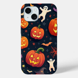 Coque Pour iPhone 15 Affaire téléphonique du Motif Citrouille Halloween