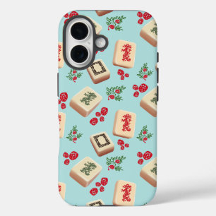 Coque Pour iPhone 16 Affaire téléphonique Mah Jongg Dragons
