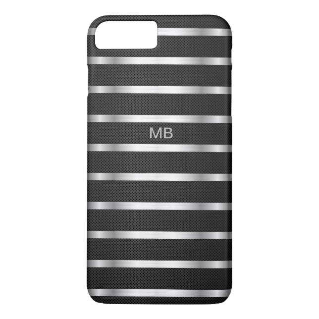 Coques Case-Mate iPhone Affaires du monogramme des hommes (Dos)