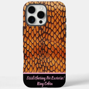 Coques iPhone 16 Pro Max Affichage artistique de peau de serpent complexe