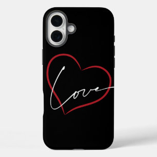 Coques iPhone 16 Plus affiche d'amour manuscrite 