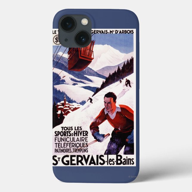 Coques Case-Mate iPhone Affiche de promotion du téléphérique SNCF (Verso)