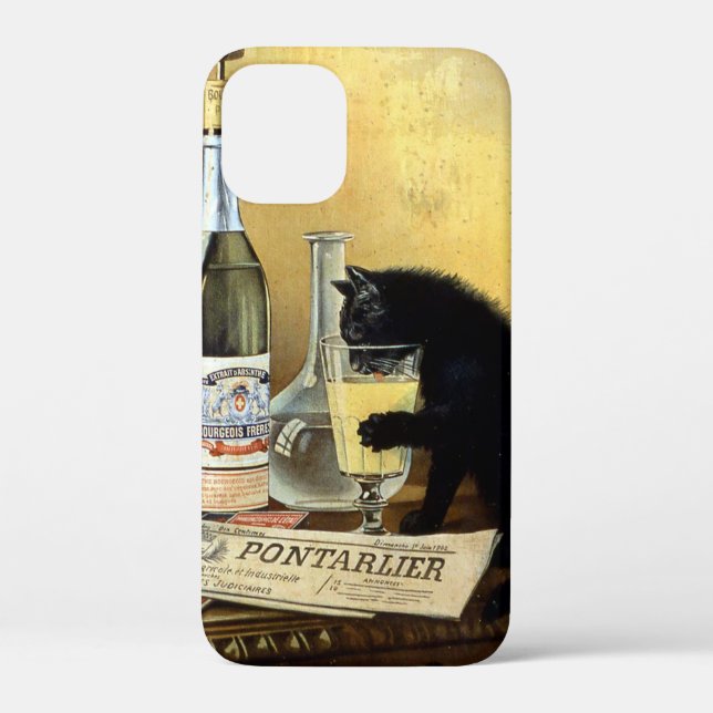 Coques Case-Mate iPhone Affiche française rétro "absinthe bourgeois" (Verso)